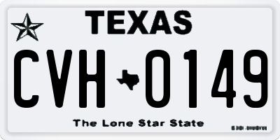 TX license plate CVH0149