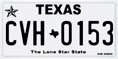 TX license plate CVH0153
