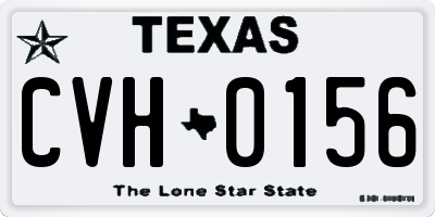 TX license plate CVH0156