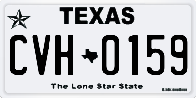 TX license plate CVH0159
