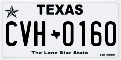 TX license plate CVH0160