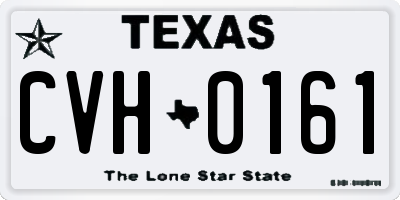 TX license plate CVH0161