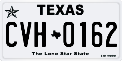TX license plate CVH0162