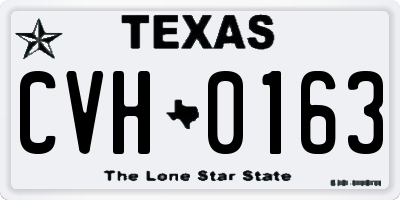 TX license plate CVH0163