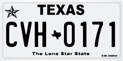 TX license plate CVH0171