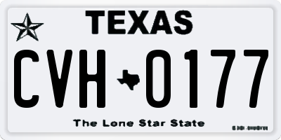 TX license plate CVH0177