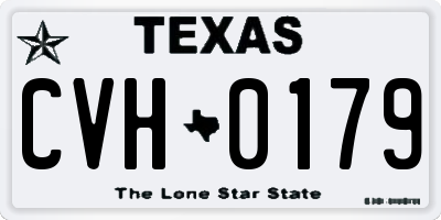 TX license plate CVH0179