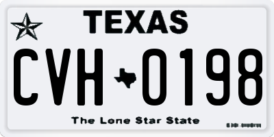 TX license plate CVH0198