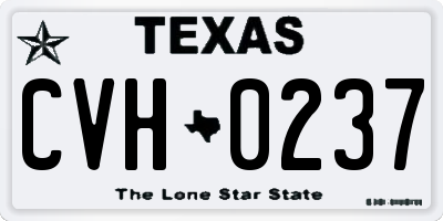 TX license plate CVH0237