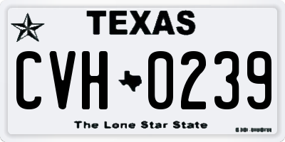 TX license plate CVH0239