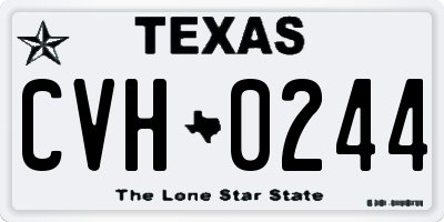 TX license plate CVH0244