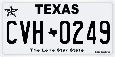 TX license plate CVH0249