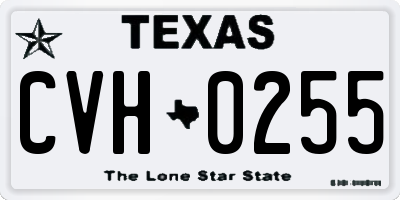 TX license plate CVH0255