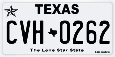 TX license plate CVH0262