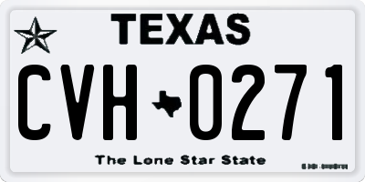 TX license plate CVH0271
