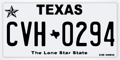 TX license plate CVH0294