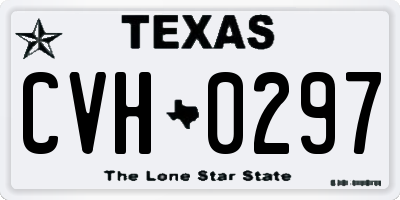 TX license plate CVH0297