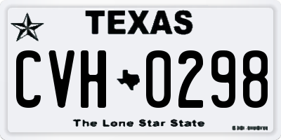 TX license plate CVH0298