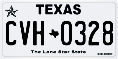 TX license plate CVH0328