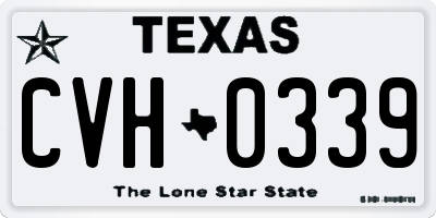TX license plate CVH0339