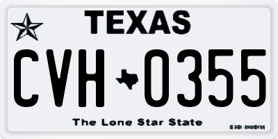 TX license plate CVH0355