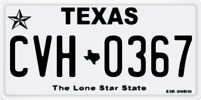 TX license plate CVH0367