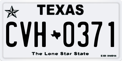TX license plate CVH0371