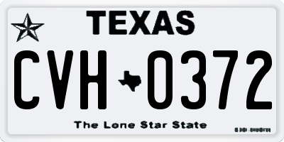 TX license plate CVH0372