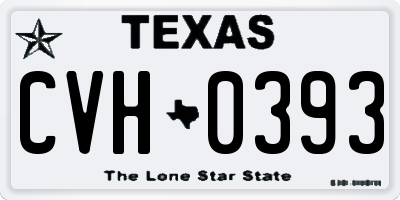 TX license plate CVH0393