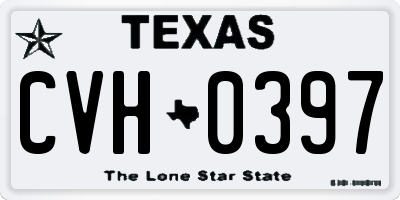 TX license plate CVH0397