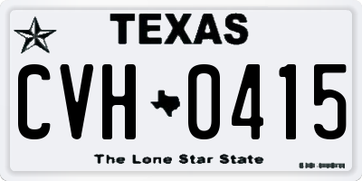 TX license plate CVH0415