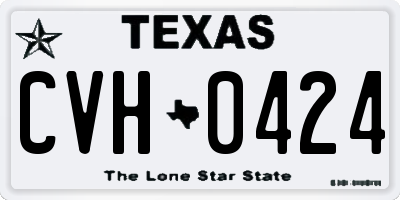 TX license plate CVH0424