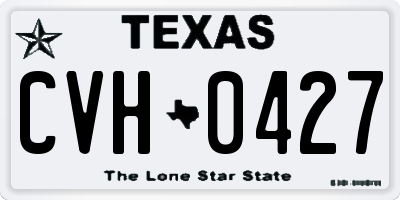 TX license plate CVH0427