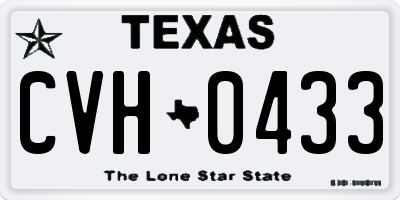 TX license plate CVH0433