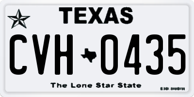 TX license plate CVH0435