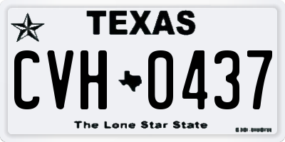TX license plate CVH0437