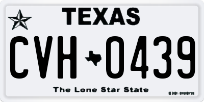 TX license plate CVH0439