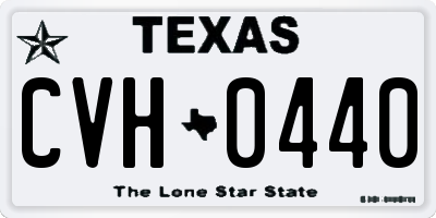TX license plate CVH0440