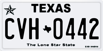 TX license plate CVH0442