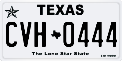 TX license plate CVH0444