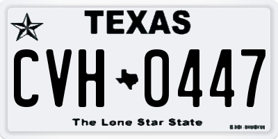 TX license plate CVH0447