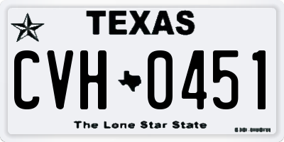 TX license plate CVH0451