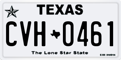 TX license plate CVH0461