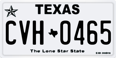 TX license plate CVH0465