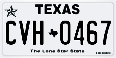 TX license plate CVH0467