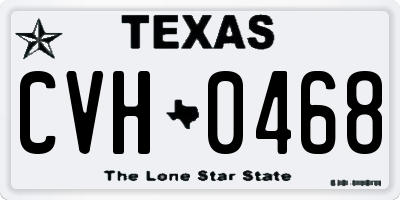 TX license plate CVH0468