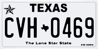 TX license plate CVH0469