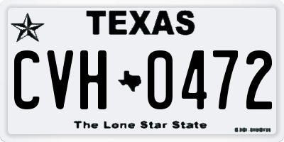 TX license plate CVH0472