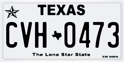 TX license plate CVH0473
