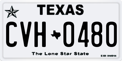 TX license plate CVH0480